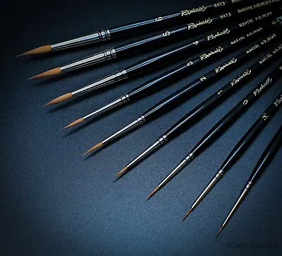 Raphael Kolinsky Sable 8413 Series Long FineTip  Brushes Range Combined Shipping • £8.09