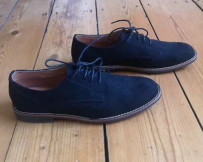 Marks And Spencer M&s Mens Black Faux Suede Shoes Size 8 New Without Tags • £24.99