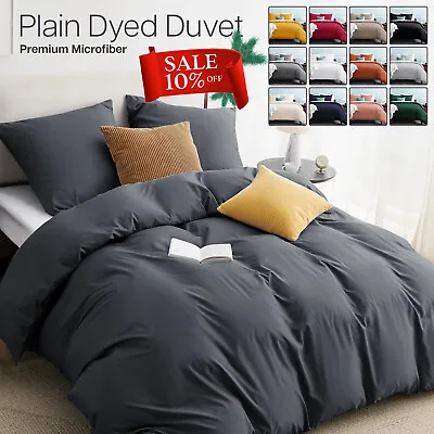 Luxury Reversible Duvet Cover Quilt Covers Bedding Set Single Double King Size • £12.59