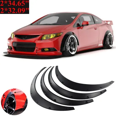 2*3.1 /80cm & 3.5 /90cm Wheel Arches Fender Flares Wide Body Kit For Honda Civic • $69.02