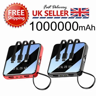 Portable Power Bank Pack 1000000mAh Charger Backup Battery For IPhone Samsung • £15.86