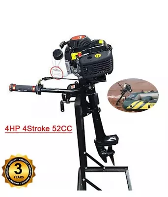 HANGKAI 4HP 4 Stroke Heavy Duty Outboard Motor Fishing Boat Engine Air Cooling • $300