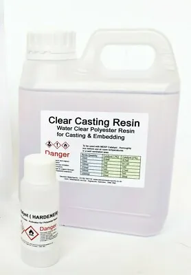 £15.50 • Buy Casting Resin Water Clear Kit - Moulding, Casting ,crafts -BASIC 