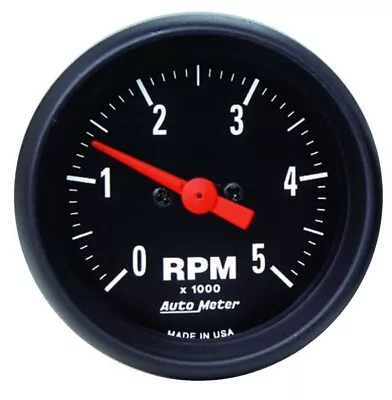 AutoMeter 2697 Z-Series 2-1/16  Black Universal In-Dash Tachometer 0-5000 RPM • $189.95