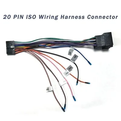 $13.68 • Buy Car Stereo Radio ISO/Android Wiring Harness Connector Adaptor Loom Cable Pins 20