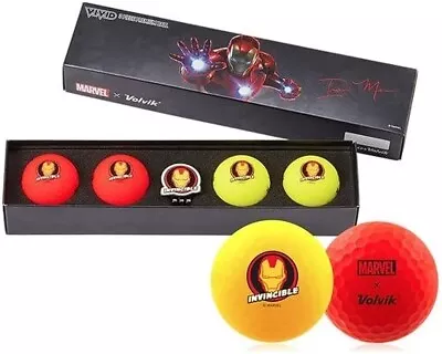 New Volvik Vivid Marvel Limited Edition Marvel Golf Ball Gift Packs Iron Man 2.0 • $15.99