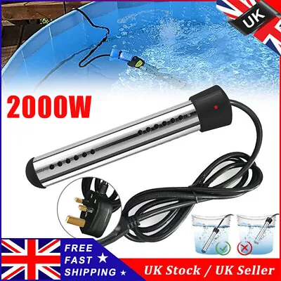 2000W Electric Immersion Water Heater Portable Suspension Boiler Water Heater UK • £19.99