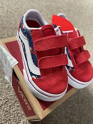 Vans Christmas Baby Old Skool Santa Shreds Size 4.5 Infant Trainers Sneakers • £26