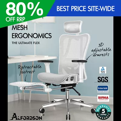 ALFORDSON Ergonomic Office Chair Executive Mesh Seat Gaming Work Computer • $199.95