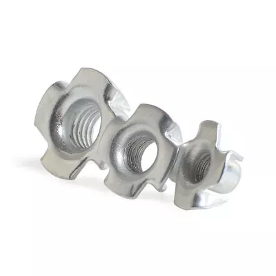 £1.79 • Buy M6 M8 M10 T Nuts Four Pronged Tee Nuts Wood Furniture Captive Threaded Inserts