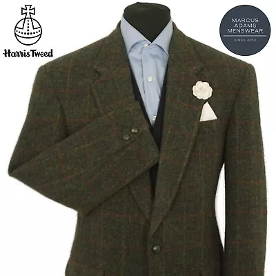 Harris Tweed Jacket Blazer 40S Country Windowpane Check Hacking Hunting Sports • $87.09