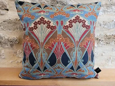 Liberty William Morris Ianthe Rare Linen & Navy Velvet Fabric Cushion Cover  • £37.50