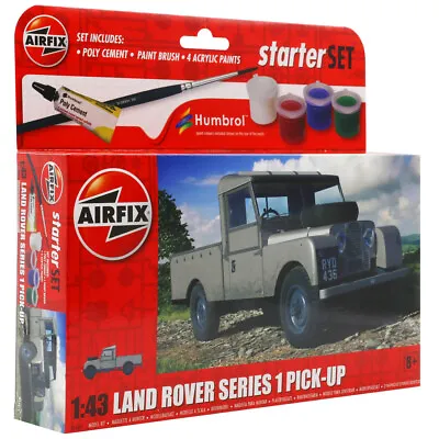 Airfix Land Rover Model Car Kit Series 1 Pick-Up Starter Set A55012 Scale 1/43 • £15.49