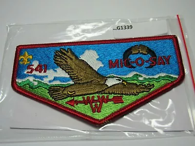 Mic-o-say Lodge 541 With Red Border And Darker Blue Sky G1339 • $9