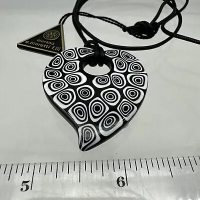 Authentic Murano Glass Heart Necklace - - New  MQ 45 - 20 • $22.99