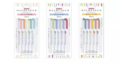 Zebra MildLiner Double-Sided Highlighter Pastel 15 Colour Pens 3 Set Of 5-Packs • $39