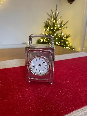 Antique Solid Silver Miniature Carriage Clock With French Movement • £360