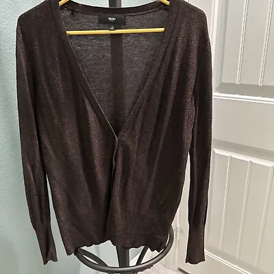 Mossimo Women's  Large Brown Cardigan Sweater Long Sleeve V Neck • $9.30