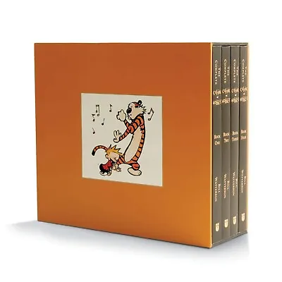 £50 • Buy CALVIN & HOBBES Complete 4 VOLUME PAPERBACK SLIPCASE Set Of Books + 2 Extra C&Hs