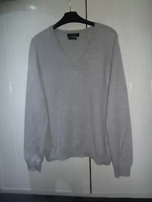 £8.50 • Buy Ladies Silver 100% Cashmere Jumper By M & S In Size 16