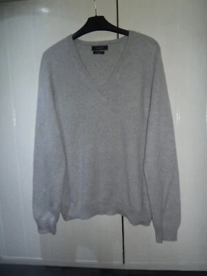 £8.50 • Buy Ladies Silver 100% Cashmere Jumper By M & S In Size 16