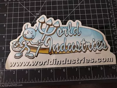 World Industries Devil Man Chrome Vtg 90s Large Skateboard Sticker Decal 4.5 X9  • $30