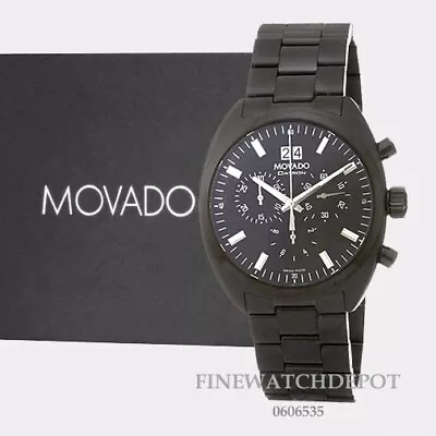 Authentic Movado Swiss Datron Series Stainless Steel Black Men's Watch 0606535 • $1695