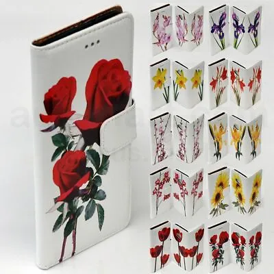 For Nokia Series - Flower Print Theme Wallet Mobile Phone Case Cover #1 • $13.98