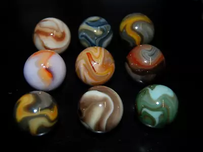 Nine Jabo Classic Marbles Large 15/16   Keepers A-72 • $19.95