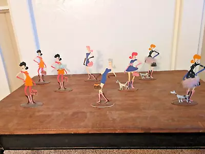 Lot Of 8 Vintage 1960's Jewelry Holder Display Stands Lady With Accessories • $77.77