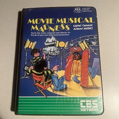 Vintage 1984 MOVIE MUSICAL MADNESS C-64 Commodore L Complete W/ Box CBS Software • $48.95