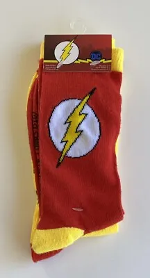 Flash & Reverse Flash Socks Size 6-12 DC Comics 2 Pairs • $10.99