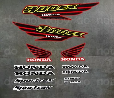 300ex Decals Stickers Graphic 12pc Kit Quad Gen 1 Red / Yellow / Bk Adesivo ATV • $44.99