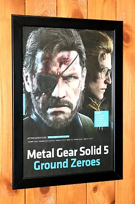 Metal Gear Solid V Ground Zeroes Promo Rare Small Poster / Ad Page Framed • $54.16