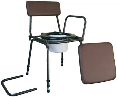 Aidapt Surrey Height Adjustable Stackable Commode Chair With Detachable Arms • £54.75