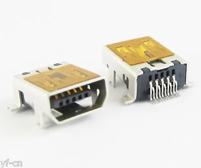 100pcs 10Pin Mini USB Female Jack B Type DIP PCB Board Mount Socket Connector • $18.89
