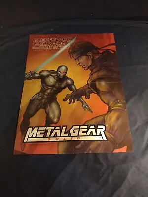 Rare 1998 Metal Gear Solid Playstation Ps2 Game Collectors Poster Grey Fox Snake • $89.99