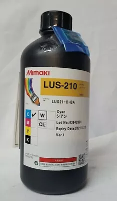 Mimaki LUS-210 UV Curable Ink 1L Bottle CYAN (MPN: LUS21-C-BA) With Chip  • $104.99