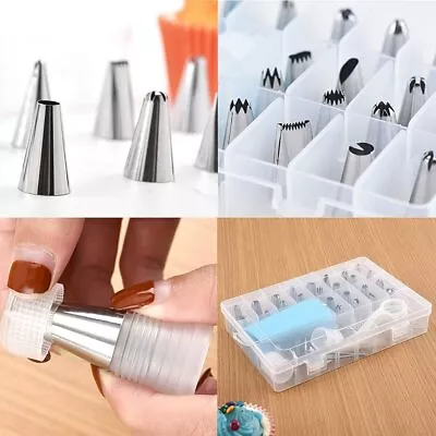 34 Pcs Cupcake Baking Equipment Tools Cake Decorating Supplies Kit For Beginner • £7.89