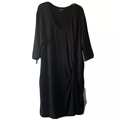 Rebel Wilson X Angels 2X Plus Size Black Dress 3/4 Sleeve Knee Length • $14.40