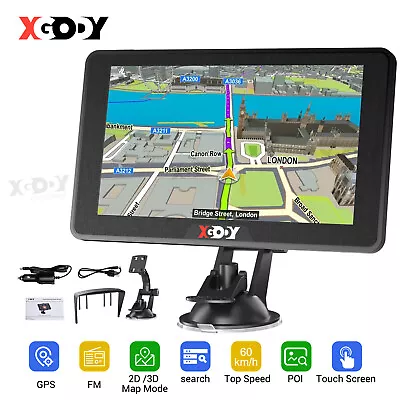 XGODY 886 7 Inch Car & Truck GPS Navigator Navigation RV Sat Nav AU Map 2024 New • $70.98