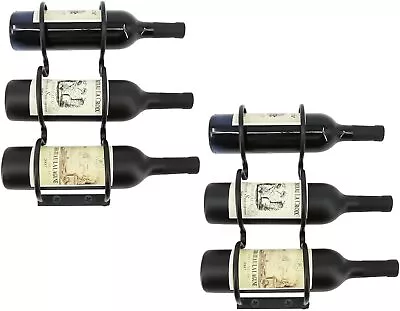 Metal Wine Rack Wall Mounted For 3 Wine Bottles Wine Bottle Display Holder • $24.69