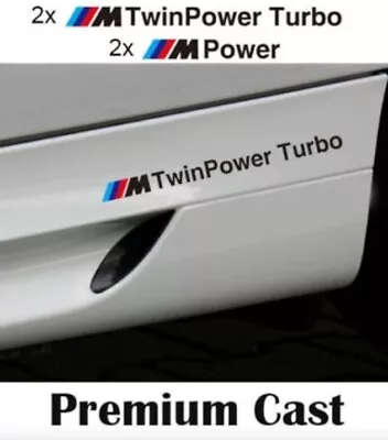 Enhance Your BMW: Set Of 4 Twin Power Turbo Body Side Sport Decal Stickers For M • $17.49