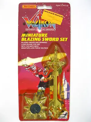 RARE Matchbox VOLTRON 'Miniature Blazing Sword & Spinning Laser Blade Set' 1985 • $168.21