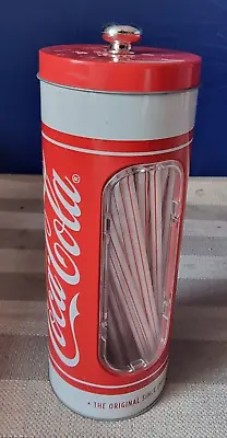 Coca Cola Straw Dispenser Holder Tin 2014 • £15