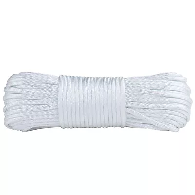 Paracord 100ft White Mil Spec 7 Strand Parachute Cord Outdoor Rope Tie-down Hank • $26.89