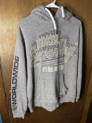 Superdry Men’s Sweatshirt Hoodie Oversized Tokyo Superdry Hoodie Gray Men's Sz S • $39.99