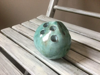Studio Pottery Flower Frog/Posey Vase. Really Unusual. Label On Base • £7.99