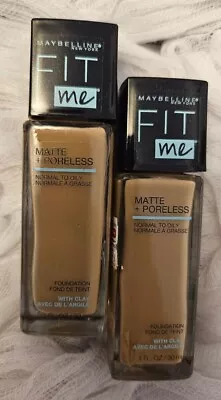 Lot Of 2--Maybelline Fit Me! Dewy + Smooth Liquid Foundation 238 Rich Tan • $10.07