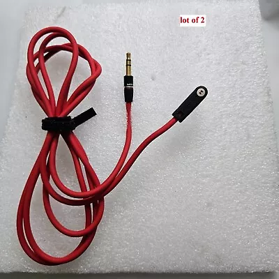 (2) Original Monster Beats Replacement L Plugs Audio 53  Cables 3.5mm Headphones • $12.99